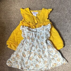 Yellow and Floral 24M Dress Set